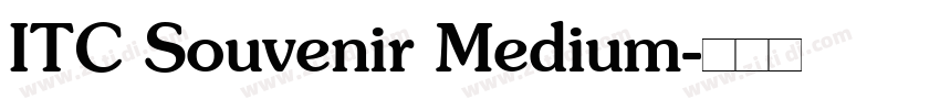 ITC Souvenir Medium字体转换